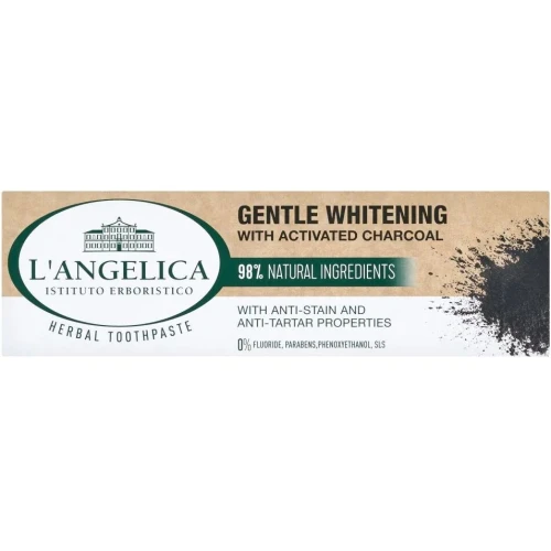 L'Angelica Wybielająca pasta z węglem, 75 ml - Wsparcie codziennej higieny jamy ustnej i ochrony przed przebarwieniami