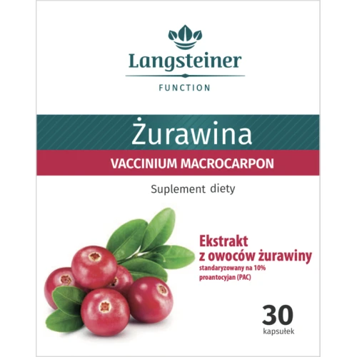 Langsteiner Żurawina, 30 kapsułek - Kapsułki z ekstraktem z owoców żurawiny