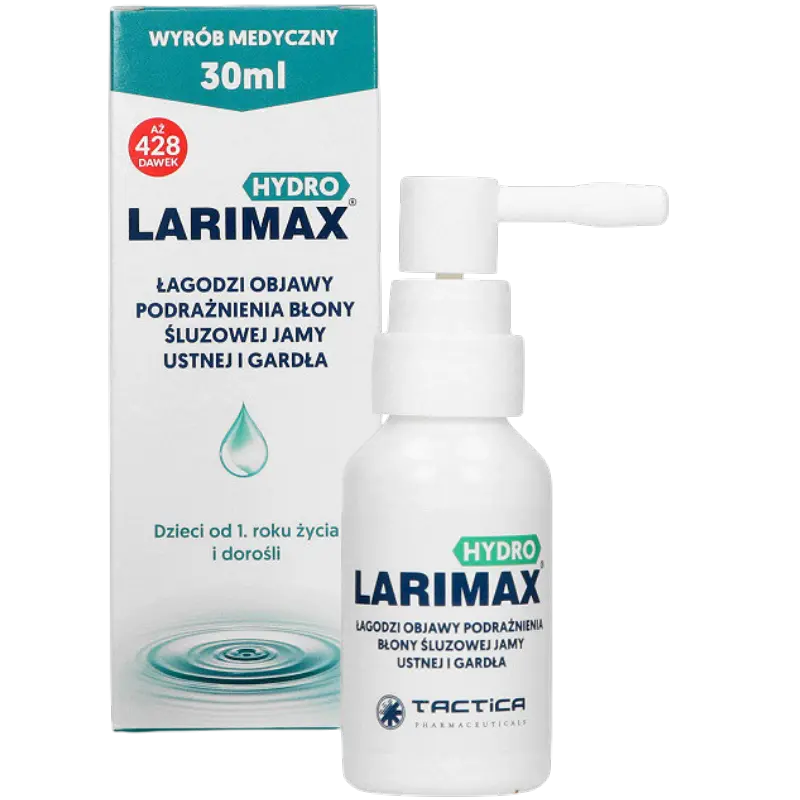 Larimax Hydro, spray 30 ml - Ochrona i nawilżenie śluzówki gardła