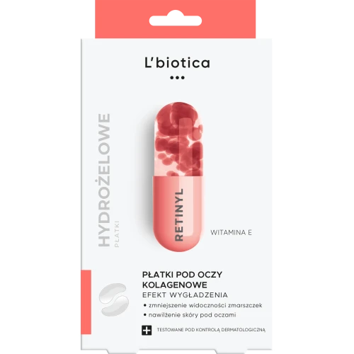 L'Biotica Home Spa, kolagenowe płatki pod oczy, efekt wygładzenia, 3 x 2 sztuki - Przeciwzmarszczkowe płatki kolagenowe pod oczy
