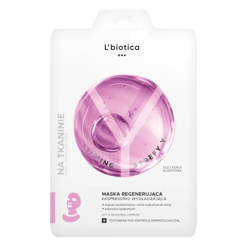L'biotica Lifting Strefy Y Regenerująca maska do twarzy, 1 sztuka - Do skóry dojrzałej, szorstkiej, wymagającej głębokiej odbudowy