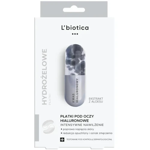 L'Biotica Home Spa, hialuronowe płatki pod oczy, intensywne nawilżanie, 3 x 2 sztuki - Nawilżające płatki pod oczy zapobiegające powstawaniu zmarszczek