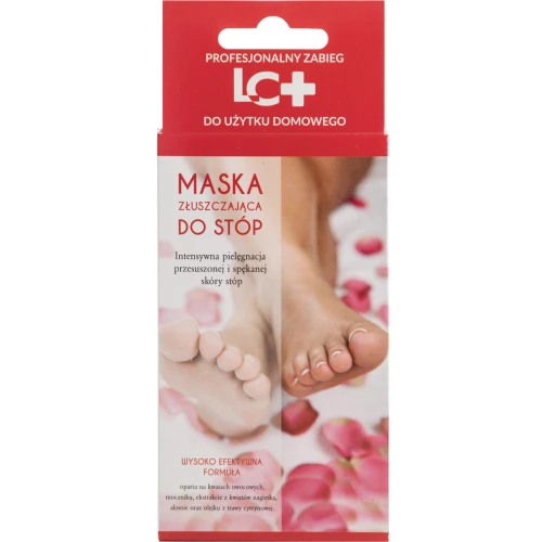 LC+ Maska złuszczająca do stóp, skarpetki, 1 para - Intensywnie pielęgnuje przesuszoną i spękaną skórę stóp