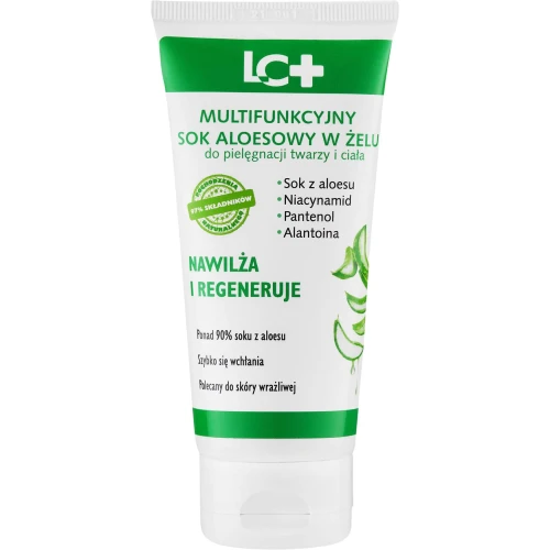 LC+ Multifunkcyjny żel aloesowy do twarzy i ciała,  100 ml - Nawilża i regeneruje, chroni przed wysuszeniem