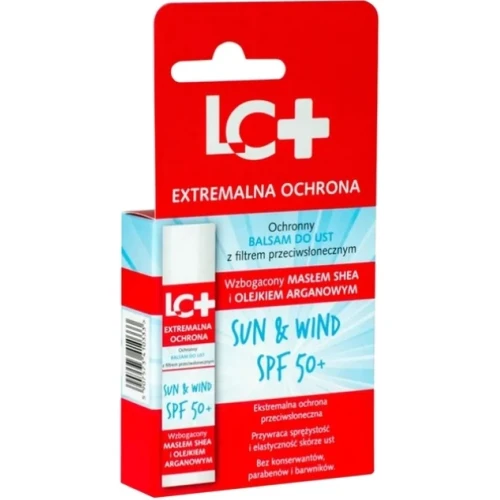 LC+ Sun & Wind Ochronny balsam do ust  SPF 50+, 4,8 g - Na słońce, wiatr i mróz