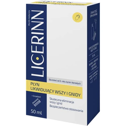 Licerinn Płyn likwidujący wszy i gnidy, 50 ml - Krok pierwszy w likwidacji wszy i gnid