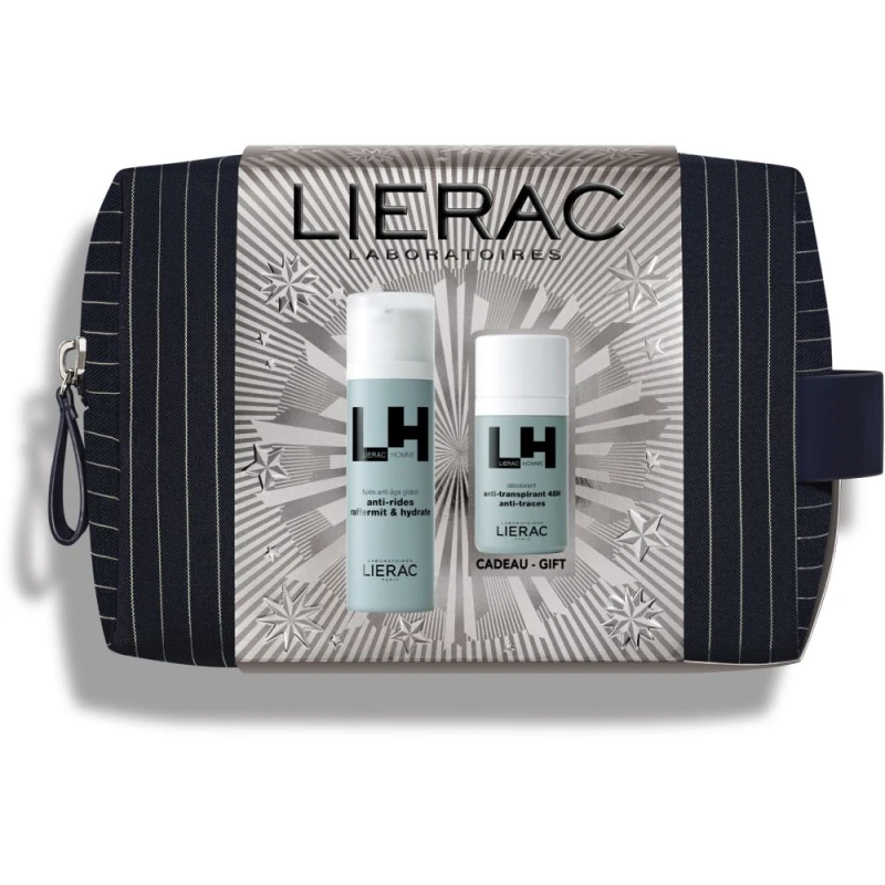 Lierac Homme Zestaw - emulsja anti-aging 3w1, 50 ml + dezodorant 3w1, 50 ml - Kompleksowa pielęgnacja męskiej skóry