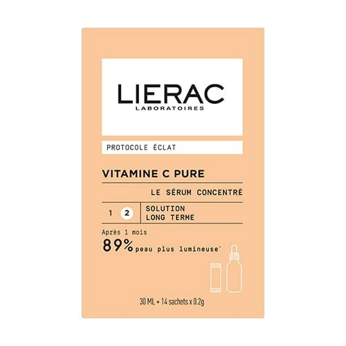 Lierac Protokół Aktywacji Basku Skoncentrowane serum rozświetlające, 30 ml + 14 saszetek - Wyrównuje koloryt skóry, wygładza zmarszczki i drobne linie