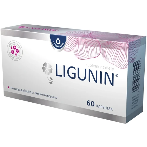 Ligunin, 60 kapsułek - Lignany lniane wspierają organizm kobiet w okresie menopauzy