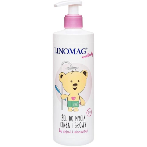 Linomag, żel do mycia ciała i głowy dla dzieci i niemowląt, 200 ml - Do skóry wrażliwej, suchej i alergicznej od 1. dnia życia