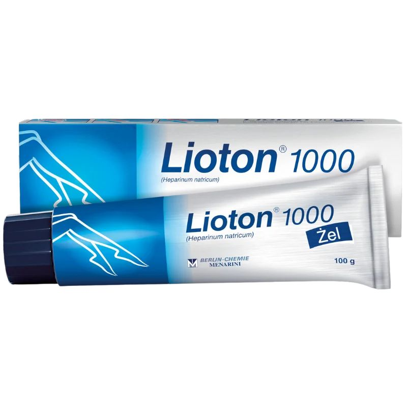 Lioton 1000 żel, 100 g - Żel z heparyną na żylaki, krwiaki i obrzęki