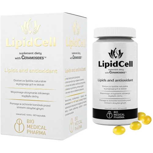 Bio Medical Pharma LipidCell, 60 kapsułek - Roślinne ceramidy, skwalen oraz witaminy A i E