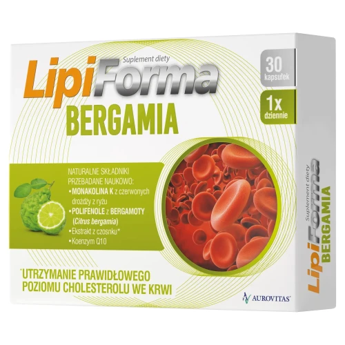 Lipiforma Bergamia, 30 kapsułek - Naturalna kontrola cholesterolu z bergamotką