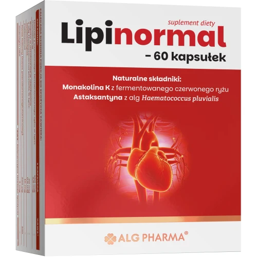 Lipinormal, 60 kapsułek - Ze składnikami wspierającymi utrzymanie prawidłowego poziomu cholesterolu