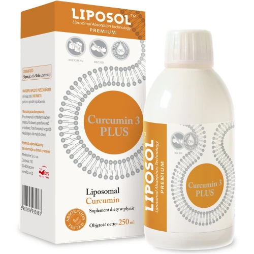 Liposol™ Curcumin 3 PLUS Liposomalna kurkumina 170 mg, 250 ml - Dla kompleksowego wsparcia odporności