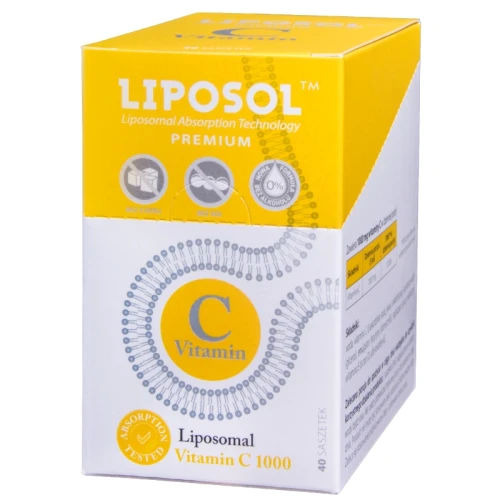Liposol™ Liposomalna witamina C 1000 mg, 40 saszetek - Wysoka zawartość witaminy C w porcji dziennej