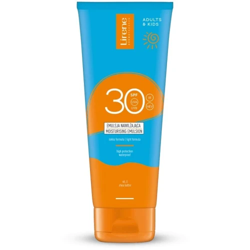 Lirene Sun Emulsja nawilżająca SPF 30, 200 ml - Intensywna ochrona i regeneracja skóry