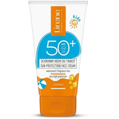 Lirene Sun Kids Ochronny krem do twarzy dla dzieci SPF 50+, 50 ml - Delikatna pielęgnacja dla skóry dziecka
