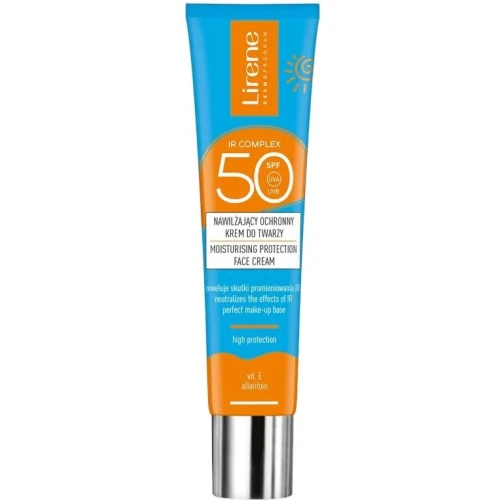 Lirene Sun Nawilżający ochronny krem do twarzy SPF 50, 40 ml - Intensywna ochrona UVA/UVB i IR, zdrowa i promienna skóra