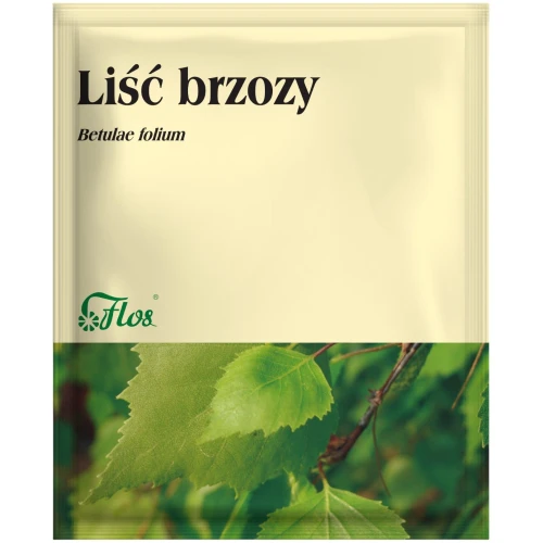 Liść Brzozy, zioła sypkie 50 g - Pomocniczo jako środek moczopędny w łagodnych stanach zapalnych dróg moczowych 
