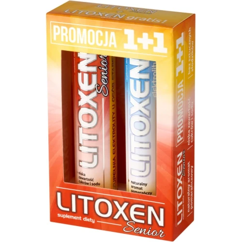 Litoxen Senior, 2 x 20 tabletek musujących - Dla równowagi elektrolitowej