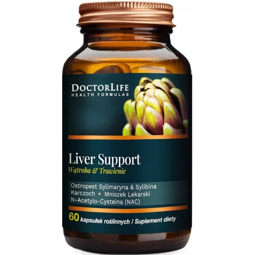 Doctor Life Liver Support, 60 kapsułek - Naturalne składniki wspierające wątrobę i detoksykację organizmu