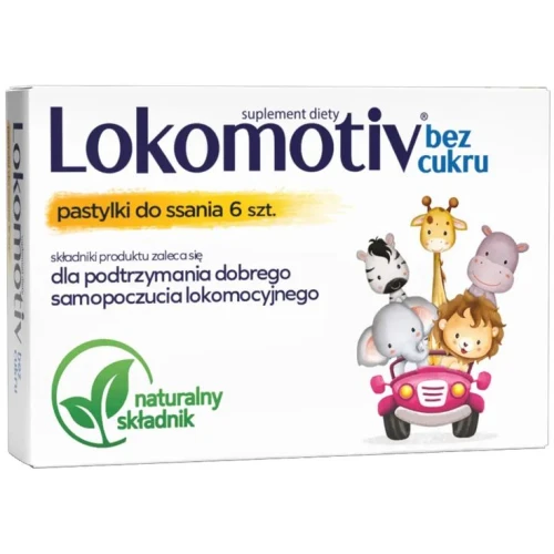 Lokomotiv Bez cukru, 6 pastylek do ssania - Naturalna moc imbiru dla pełnego komfortu podróży