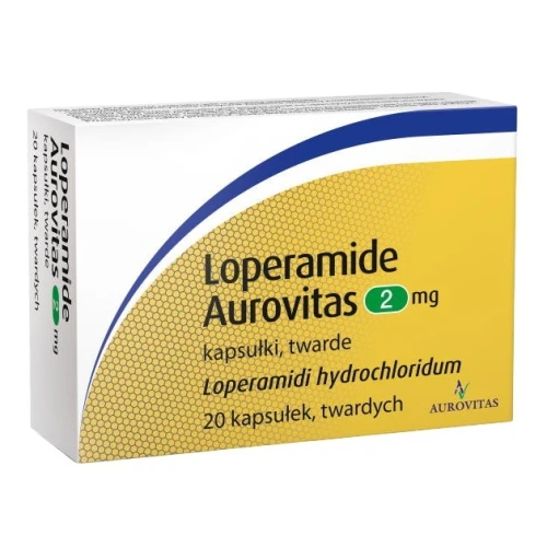Loperamide Aurovitas 2 mg, 20 kapsułek - Lek na biegunkę