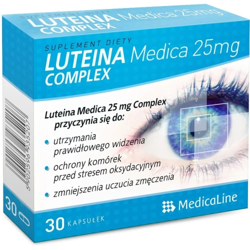 Luteina Medica 25 mg Complex, 30 kapsułek - Luteina z zeaksantyną