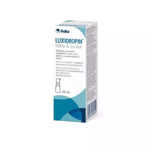 Luxidropin Baby & Junior, 10 ml - Do codziennej higieny i ochrony oczu