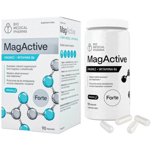 Bio Medical Pharma MagActive, 90 kapsułek - Magnez z witaminą B
