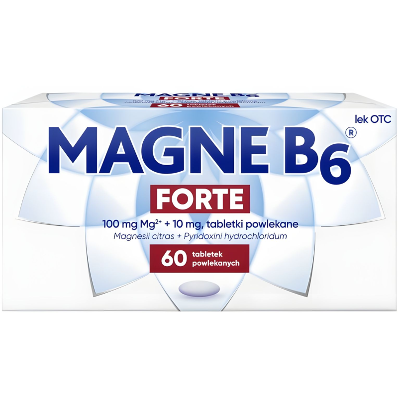 Magne B6 Forte, 60 tabletek powlekanych - Na niedobory magnezu i (lub) witaminy B6