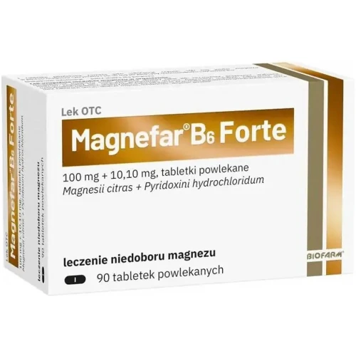 Magnefar B6 Forte, 90 tabletek -  W leczeniu i profilaktyce niedoboru magnezu