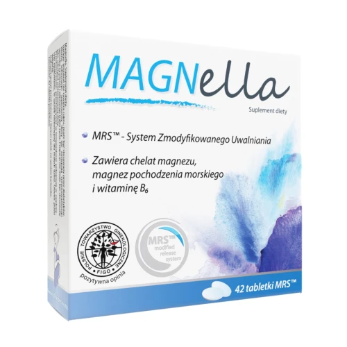 Magnella, 42 tabletki - Magnez z witaminą B6 w tabletkach MRS™