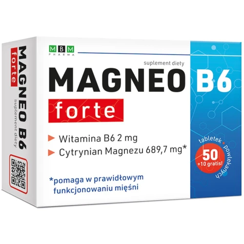 Magneo B6 Forte, 50 tabletek - Magnez z witaminą B6