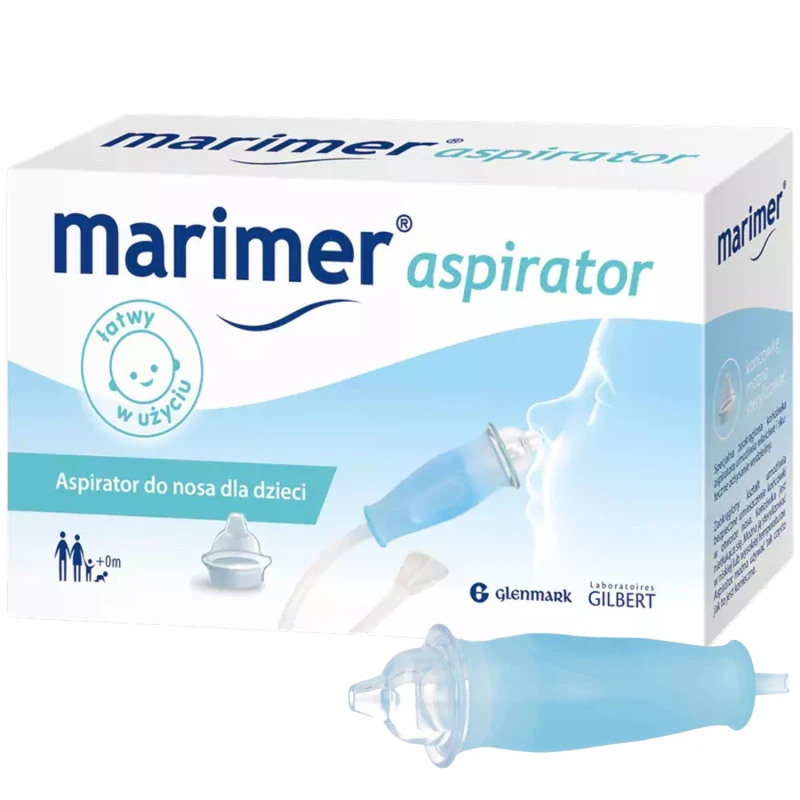 Marimer aspirator, 1 sztuka - Do bezpiecznego oczyszczania nosa niemowląt 