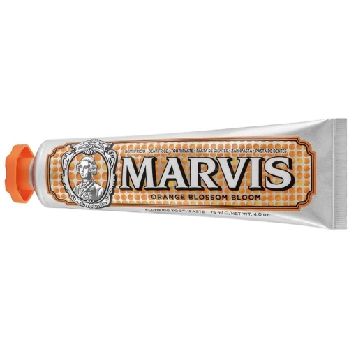 Marvis Orange Blossom Bloom Pasta do zębów o smaku kwiatu pomarańczy, 75 ml - Wybiela zęby, odświeża oddech i chroni przed próchnicą