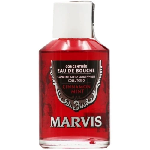 Marvis Cinnamon Mint Płyn do płukania jamy ustnej o smaku mięty i cynamonu, 120 ml - Działa antybakteryjnie i nie zawiera alkoholu