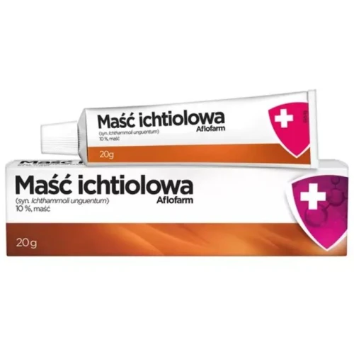 Aflofarm Maść ichtiolowa 10%, 20 g - Środek bakteriostatyczny oraz ułatwiający odchodzenie ropy
