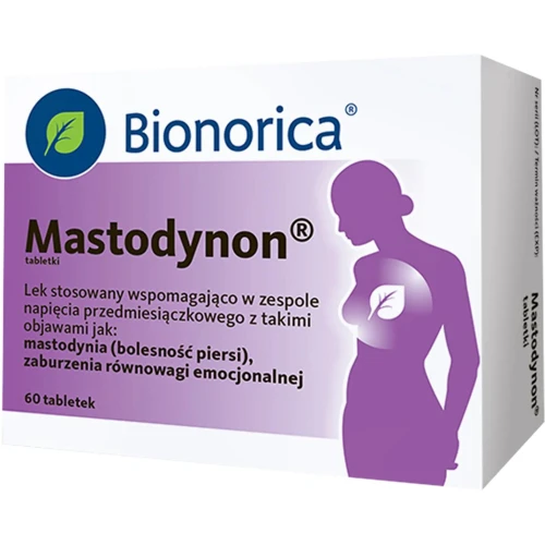 Mastodynon, 60 tabletek - Tabletki wspomagające w zespole napięcia przedmiesiączkowego