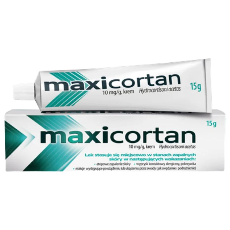 Maxicortan krem, 15 g - Z hydrokortyzonem do stosowania miejscowego na skórę