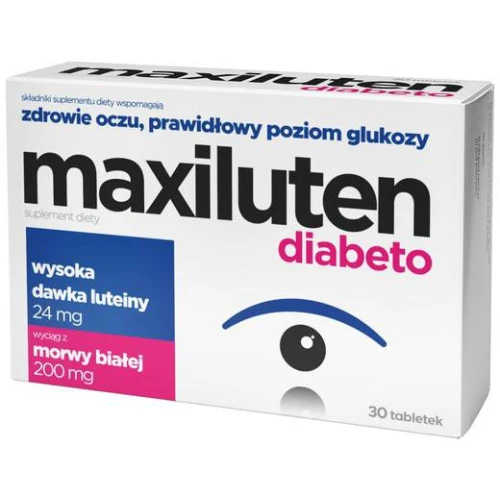Maxiluten Diabeto, 30 tabletek - Wsparcie wzroku i metabolizmu glukozy