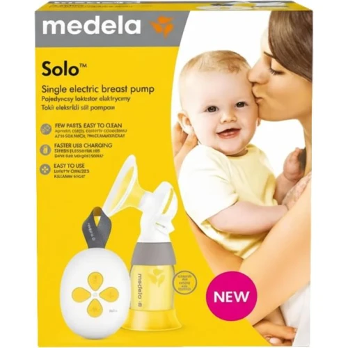 Medela Solo pojedynczy laktator elektryczny na USB, 1 sztuka - Z wbudowanym akumulatorem i lejkiem PersonalFit Flex™