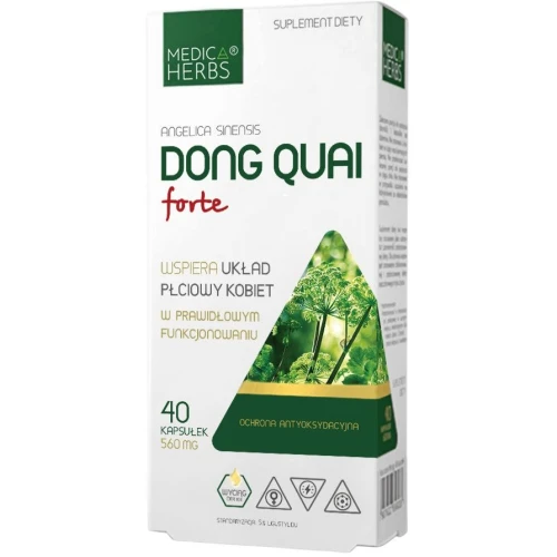 Medica Herbs Dong Quai Forte, 40 kapsułek - Wyciąg z korzenia Angelica sinensis