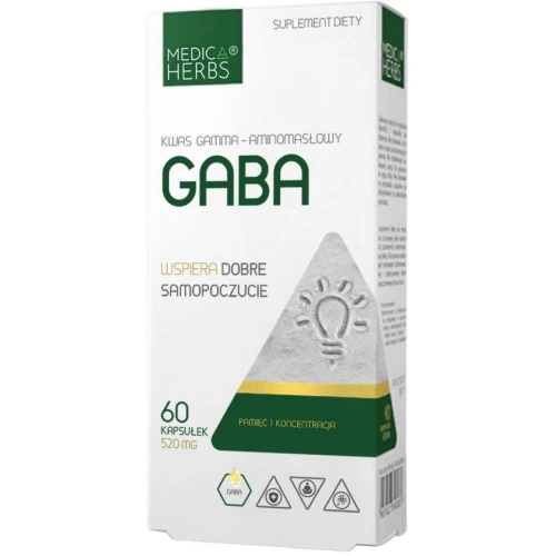 Medica Herbs GABA, 60 kapsułek - Wsparcie samopoczucia i funkcji poznawczych