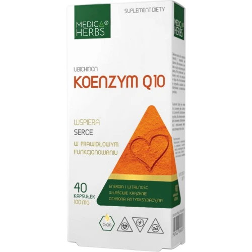 Medica Herbs Koenzym Q10, 40 kapsułek - Wspiera prawidłowe funkcjonowanie serca i układu krążenia