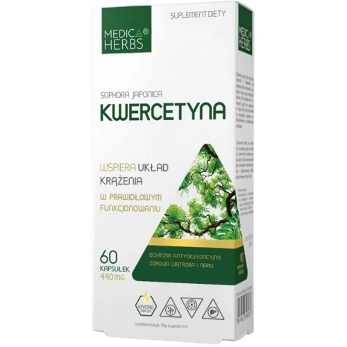Medica Herbs Kwercetyna, 60 kapsułek - Wsparcie serca, nerek i ochrony komórek