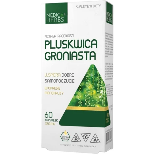 Medica Herbs Pluskwica Groniasta, 60 kapsułek - Wsparcie dobrego samopoczucia w okresie menopauzy