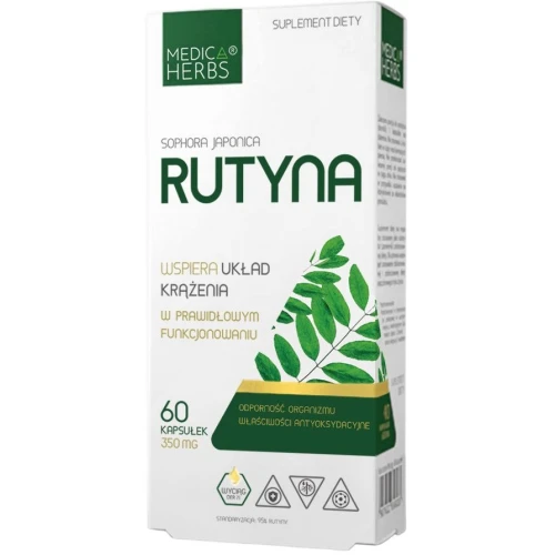 Medica Herbs Rutyna, 60 kapsułek - Naturalne wsparcie układu krążenia i antyoksydacja