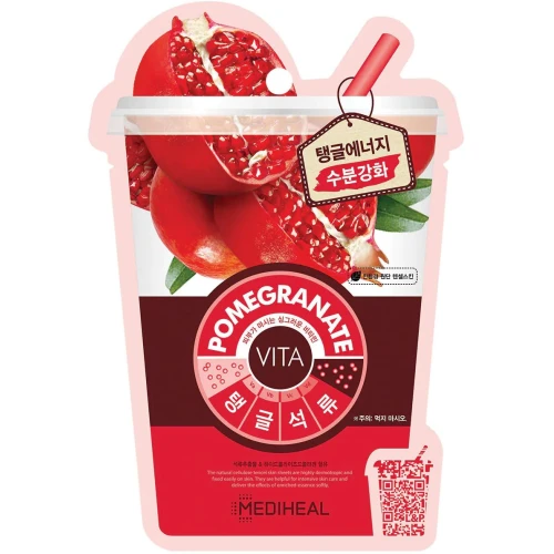 Mediheal Vita Pomegranate Nawilżająca maska w płachcie, 20 ml - Regeneracja i blask skóry